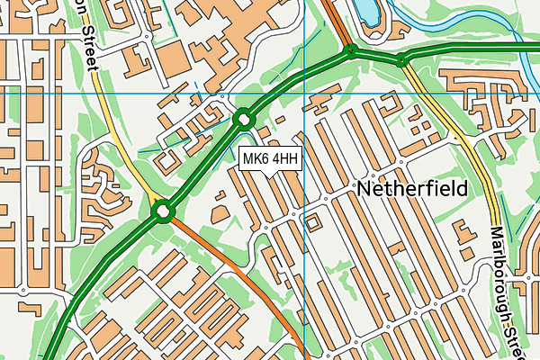 MK6 4HH map - OS VectorMap District (Ordnance Survey)