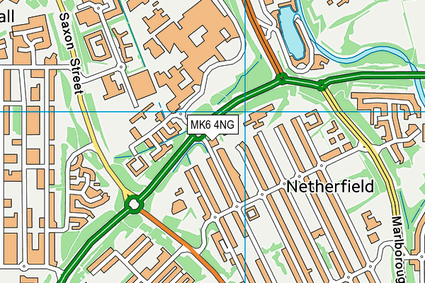 MK6 4NG map - OS VectorMap District (Ordnance Survey)