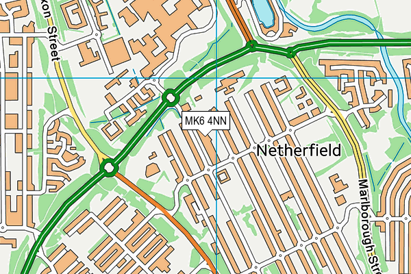 MK6 4NN map - OS VectorMap District (Ordnance Survey)