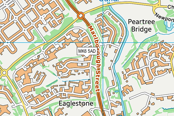 MK6 5AD map - OS VectorMap District (Ordnance Survey)