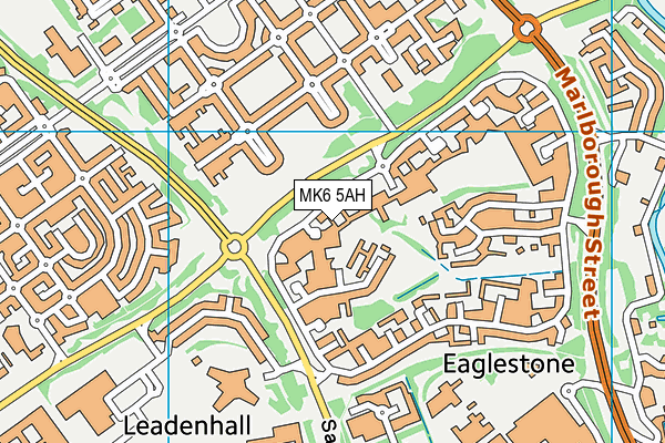 MK6 5AH map - OS VectorMap District (Ordnance Survey)