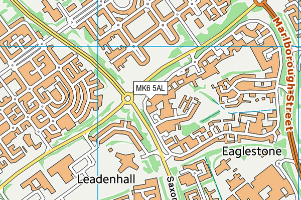 MK6 5AL map - OS VectorMap District (Ordnance Survey)