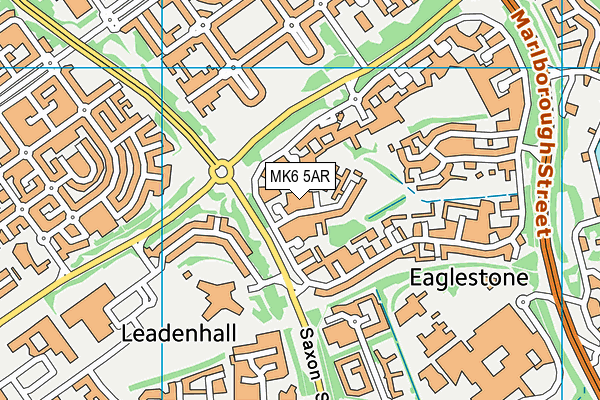 MK6 5AR map - OS VectorMap District (Ordnance Survey)