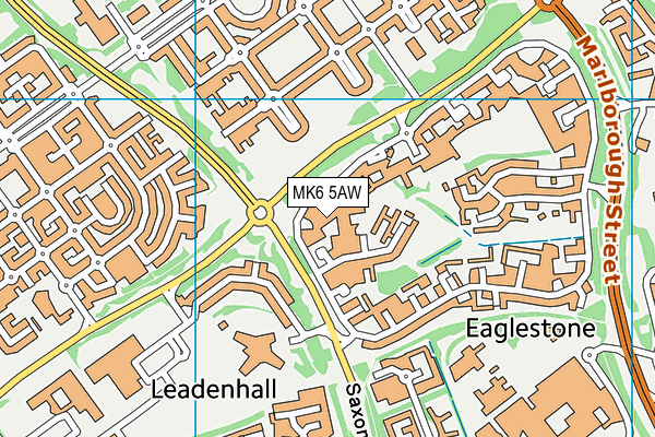 MK6 5AW map - OS VectorMap District (Ordnance Survey)