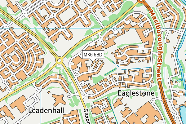 MK6 5BD map - OS VectorMap District (Ordnance Survey)