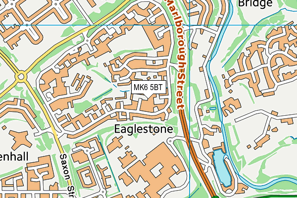 MK6 5BT map - OS VectorMap District (Ordnance Survey)