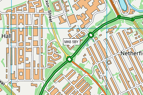 MK6 5BY map - OS VectorMap District (Ordnance Survey)