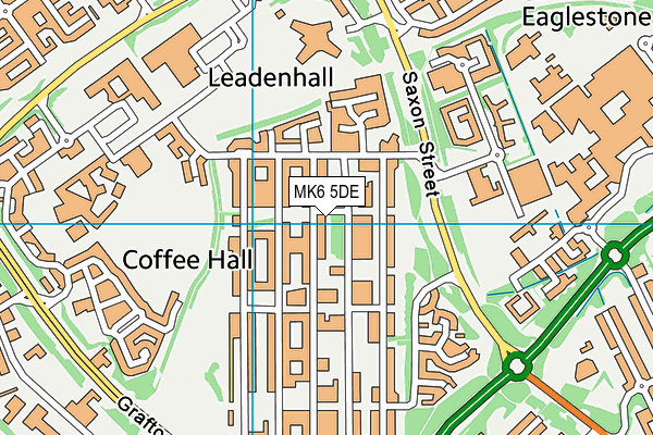 MK6 5DE map - OS VectorMap District (Ordnance Survey)