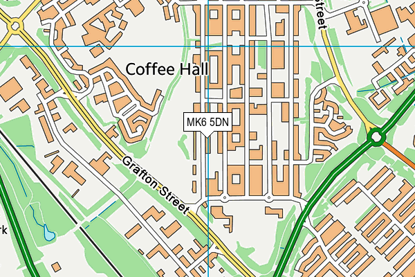 MK6 5DN map - OS VectorMap District (Ordnance Survey)