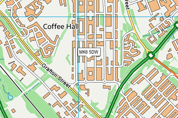 MK6 5DW map - OS VectorMap District (Ordnance Survey)