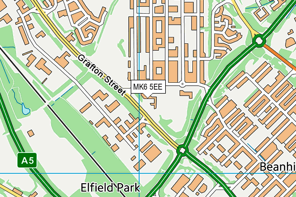 MK6 5EE map - OS VectorMap District (Ordnance Survey)