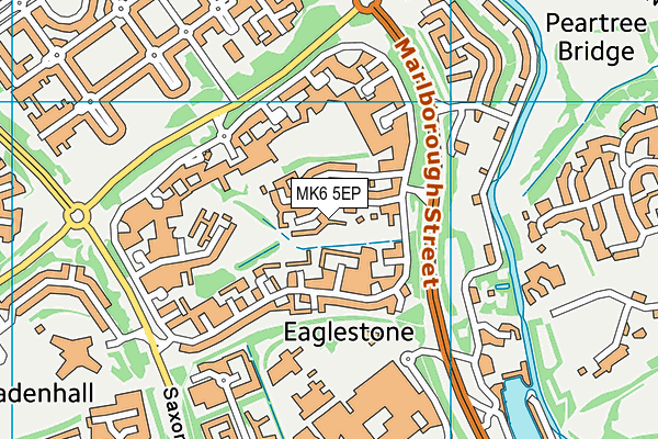 MK6 5EP map - OS VectorMap District (Ordnance Survey)