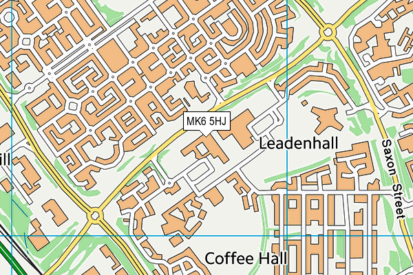 MK6 5HJ map - OS VectorMap District (Ordnance Survey)