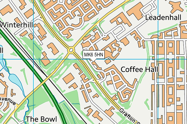 MK6 5HN map - OS VectorMap District (Ordnance Survey)