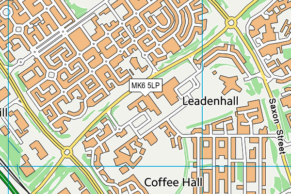 Milton Keynes College map (MK6 5LP) - OS VectorMap District (Ordnance Survey)