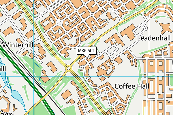 MK6 5LT map - OS VectorMap District (Ordnance Survey)