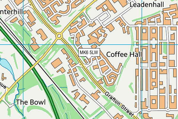 MK6 5LW map - OS VectorMap District (Ordnance Survey)