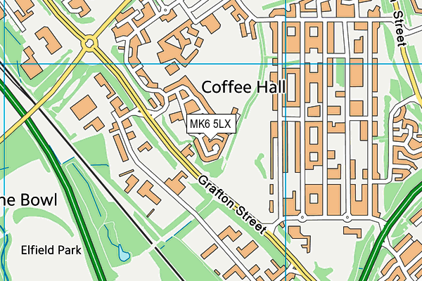 MK6 5LX map - OS VectorMap District (Ordnance Survey)