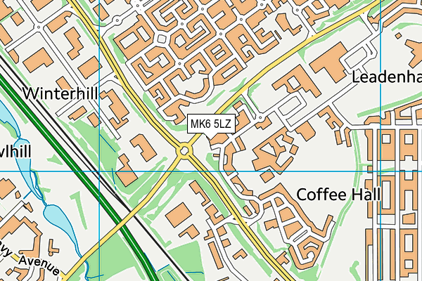 MK6 5LZ map - OS VectorMap District (Ordnance Survey)