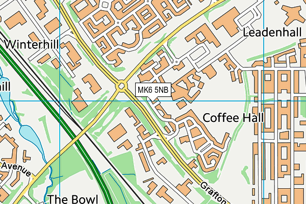 MK6 5NB map - OS VectorMap District (Ordnance Survey)