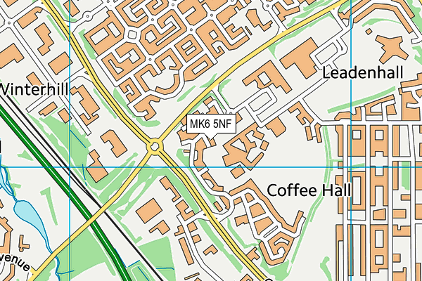 MK6 5NF map - OS VectorMap District (Ordnance Survey)