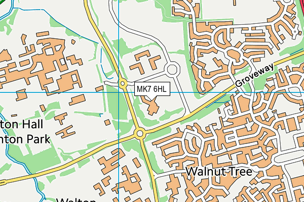 Livingwell Health Club (Milton Keynes) map (MK7 6HL) - OS VectorMap District (Ordnance Survey)