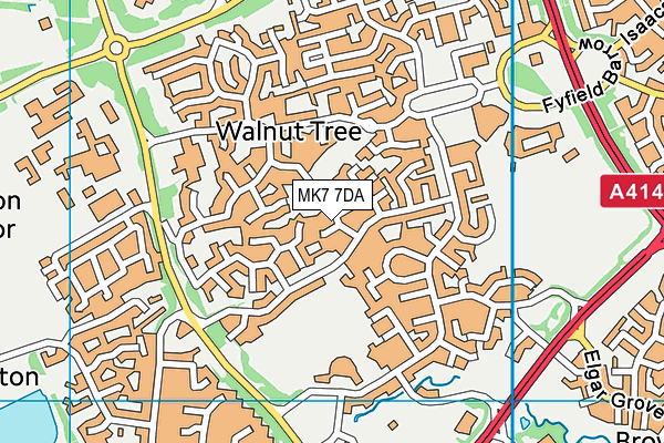 MK7 7DA map - OS VectorMap District (Ordnance Survey)