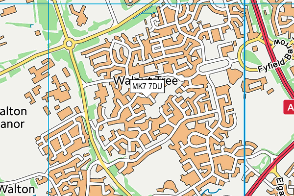 MK7 7DU map - OS VectorMap District (Ordnance Survey)