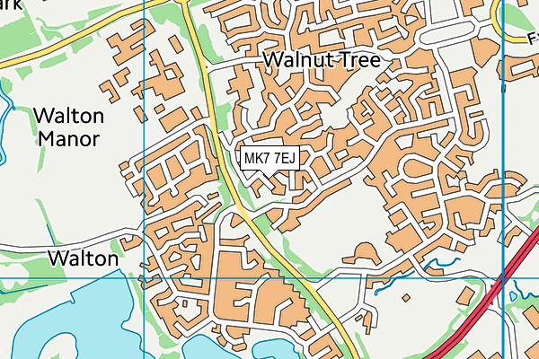 MK7 7EJ map - OS VectorMap District (Ordnance Survey)