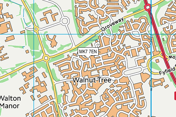 MK7 7EN map - OS VectorMap District (Ordnance Survey)