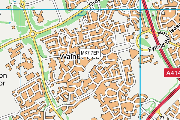 MK7 7EP map - OS VectorMap District (Ordnance Survey)