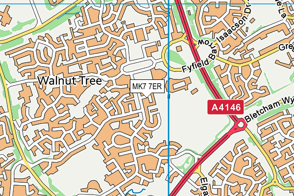 MK7 7ER map - OS VectorMap District (Ordnance Survey)