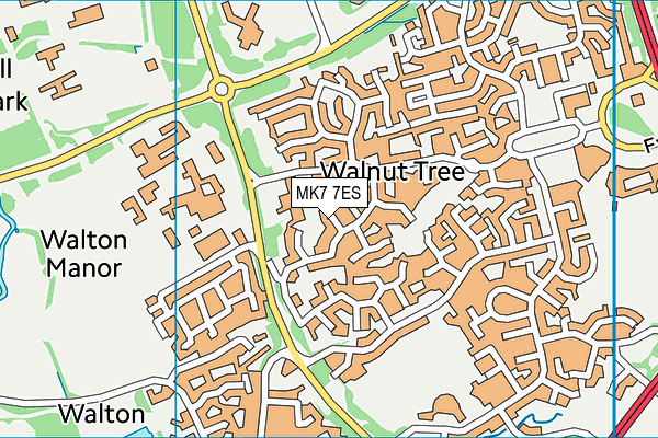 MK7 7ES map - OS VectorMap District (Ordnance Survey)