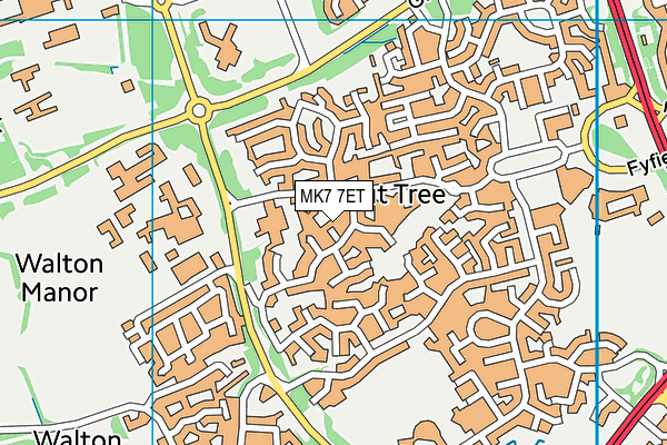 MK7 7ET map - OS VectorMap District (Ordnance Survey)