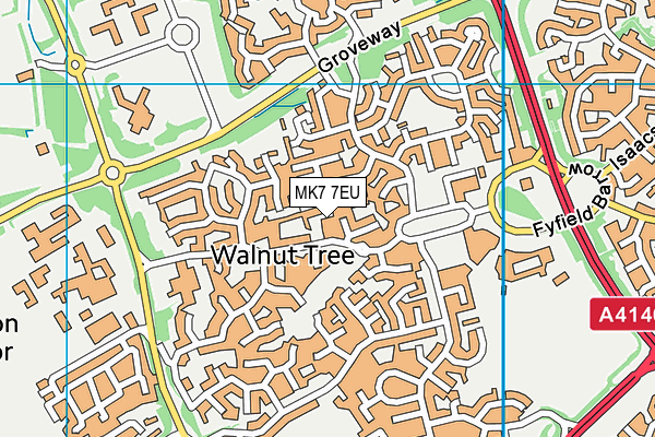 MK7 7EU map - OS VectorMap District (Ordnance Survey)