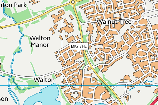 MK7 7FE map - OS VectorMap District (Ordnance Survey)