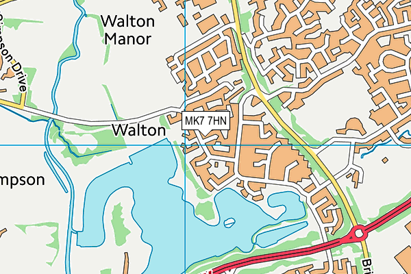 MK7 7HN map - OS VectorMap District (Ordnance Survey)