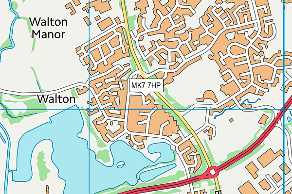 MK7 7HP map - OS VectorMap District (Ordnance Survey)