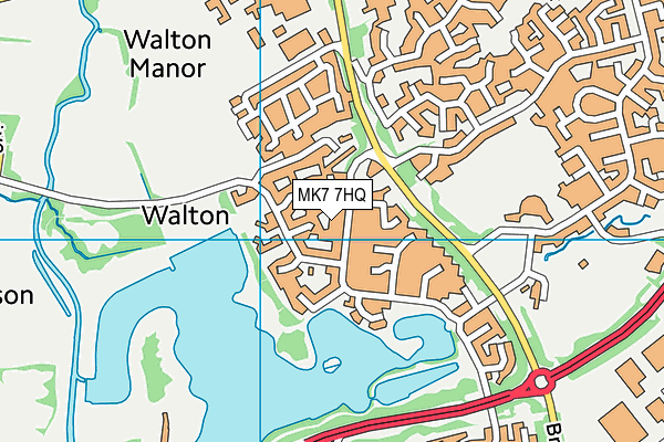 MK7 7HQ map - OS VectorMap District (Ordnance Survey)