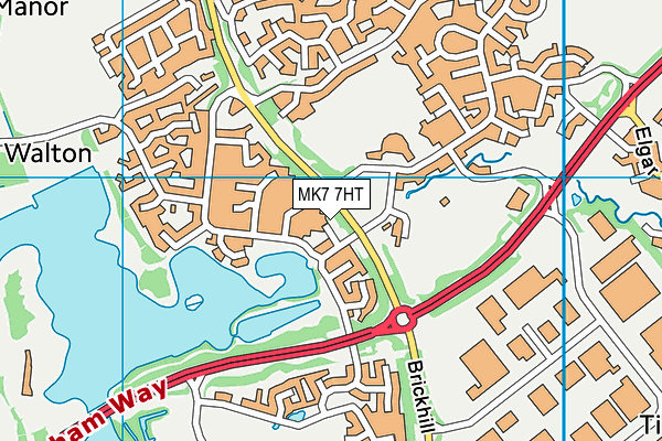 MK7 7HT map - OS VectorMap District (Ordnance Survey)