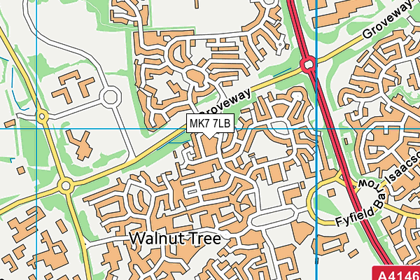 MK7 7LB map - OS VectorMap District (Ordnance Survey)