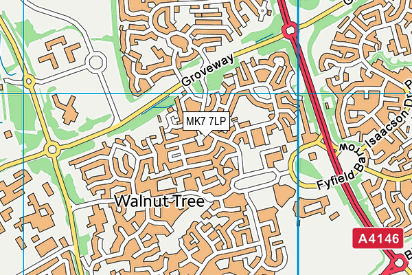 MK7 7LP map - OS VectorMap District (Ordnance Survey)