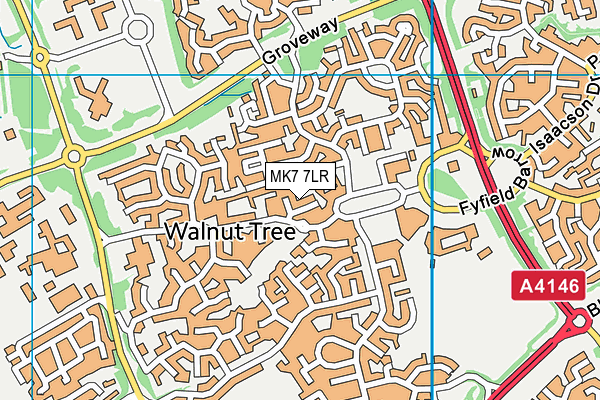 MK7 7LR map - OS VectorMap District (Ordnance Survey)