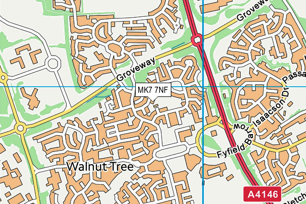 MK7 7NF map - OS VectorMap District (Ordnance Survey)