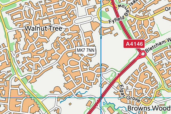 MK7 7NN map - OS VectorMap District (Ordnance Survey)