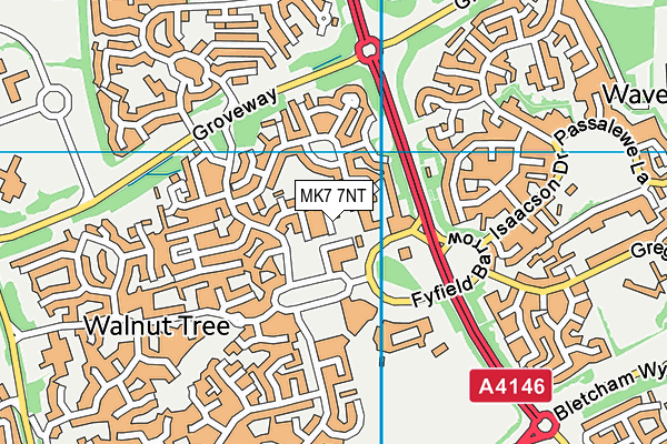 MK7 7NT map - OS VectorMap District (Ordnance Survey)