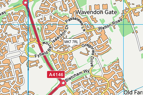 MK7 7RL map - OS VectorMap District (Ordnance Survey)