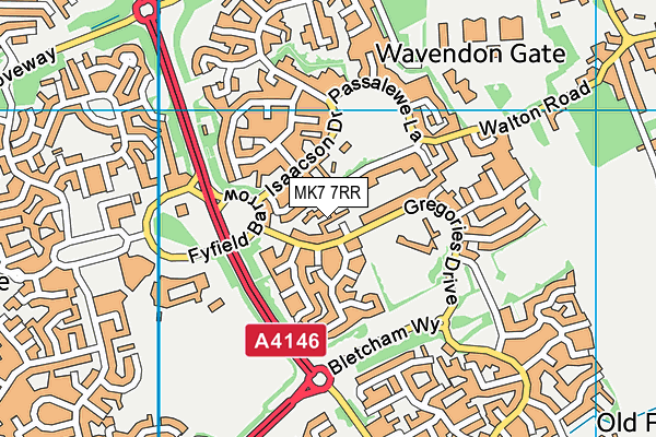 MK7 7RR map - OS VectorMap District (Ordnance Survey)