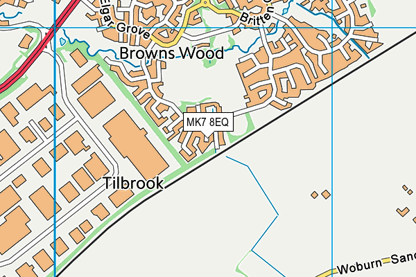 MK7 8EQ map - OS VectorMap District (Ordnance Survey)