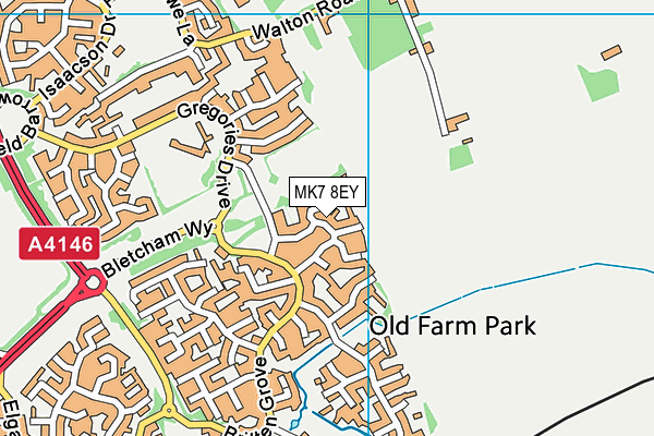 MK7 8EY map - OS VectorMap District (Ordnance Survey)